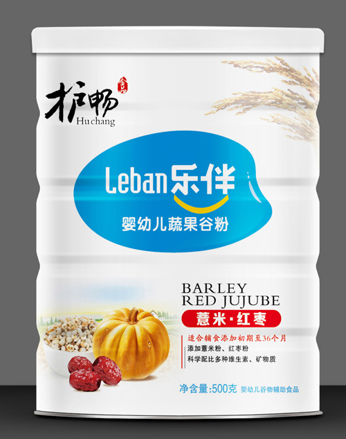 樂(lè)伴薏米紅棗嬰幼兒蔬菜谷粉500克