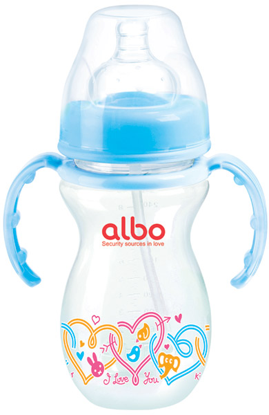 愛樂寶270mlPP葫蘆奶瓶水杯組合裝藍