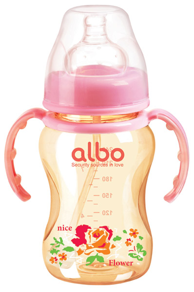 愛樂寶230mlPPSU寬口自動(dòng)奶瓶紅