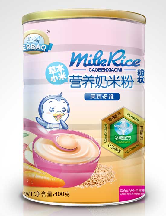 兒葆果蔬多維草本小米營養(yǎng)奶米粉