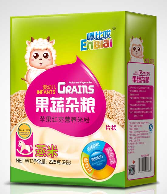 嗯比哎果蔬雜糧蘋果紅棗營(yíng)養(yǎng)米粉