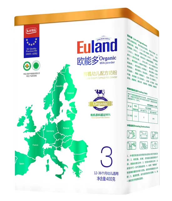 歐能多400g有機鐵罐裝配方奶粉3段