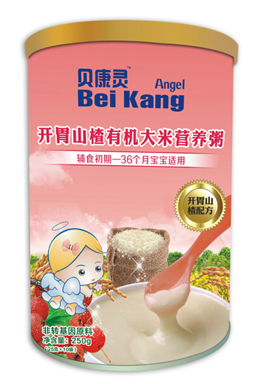 貝康靈開(kāi)胃山楂有機(jī)大米營(yíng)養(yǎng)粥(聽(tīng)裝)