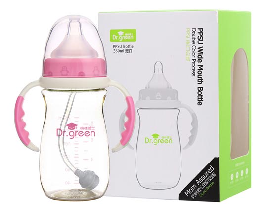 格林博士PPSU寬口奶瓶350ML紅色