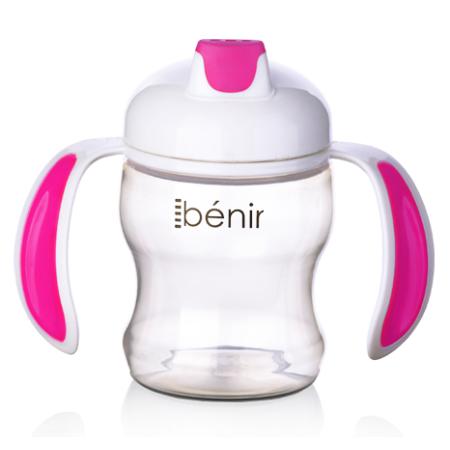 清素200ml吸嘴學飲杯-玫紅色(第一階段)