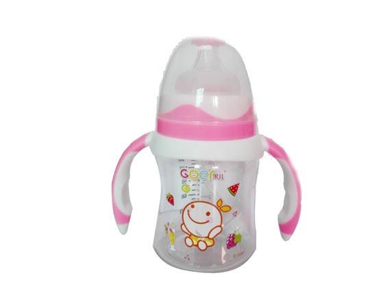 果兒180MLtritan晶透奶瓶粉色