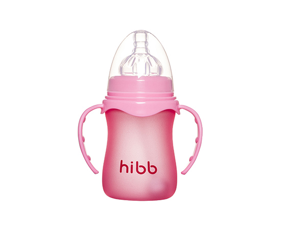 浩一貝貝感溫變色玻璃奶瓶紅色小款