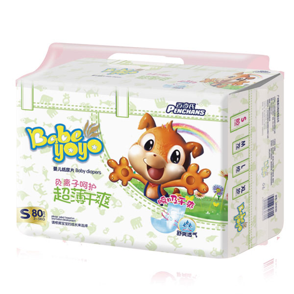 百奇氏超薄干爽尿片S80