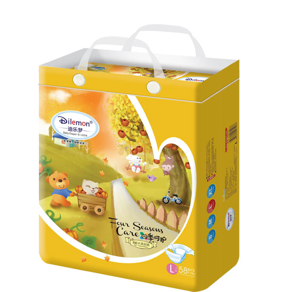 迪樂夢(mèng)纖柔舒爽嬰兒紙尿褲大包L58