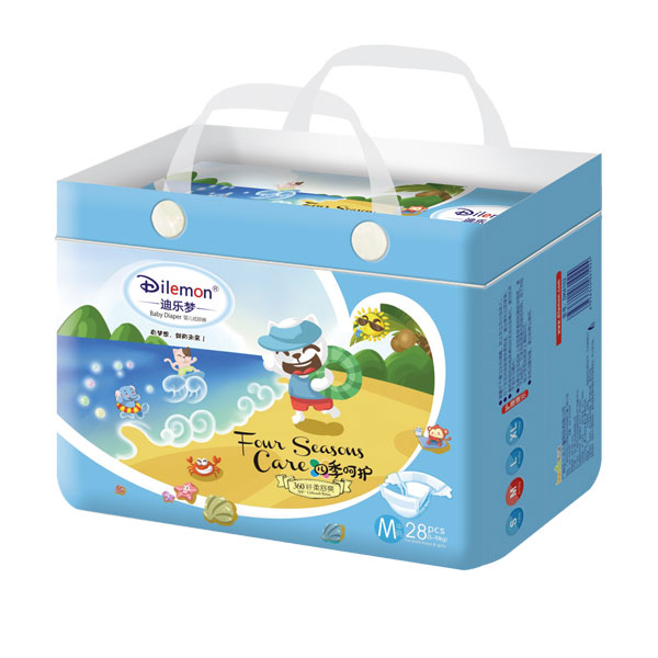 迪樂(lè)夢(mèng)纖柔舒爽嬰兒紙尿褲中包M28