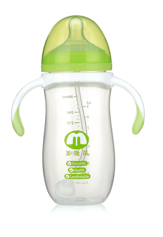 美凱蒂PP奶瓶280ML綠色