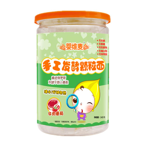 嬰維麥手工發(fā)酵顆粒面牛肉番茄