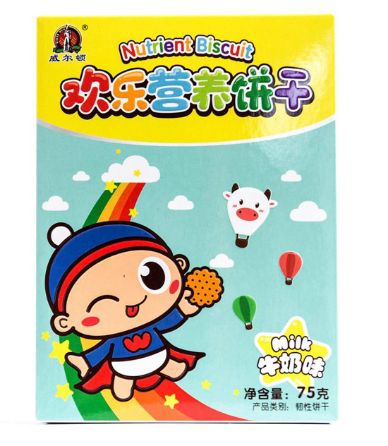 威爾頓75G歡樂營養(yǎng)餅干(牛奶味)
