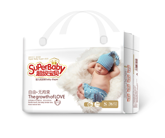 超級寶貝自由無拘束紙尿褲S碼36片