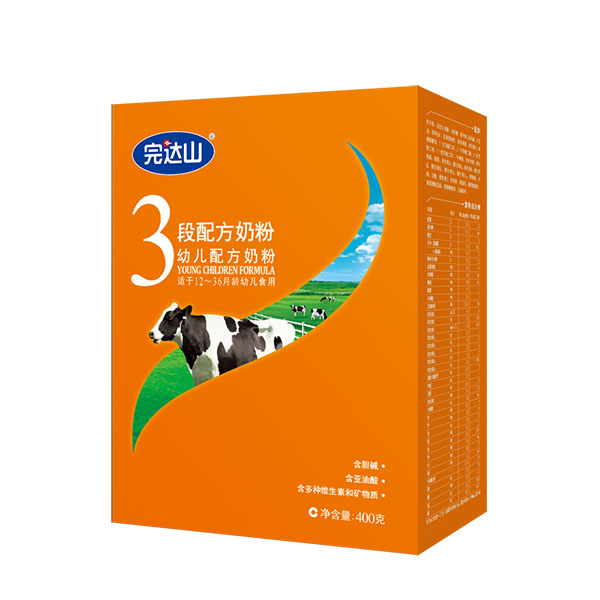 完達(dá)山段粉系列嬰幼兒配方奶粉(3段)盒