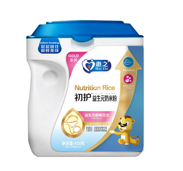 初護益生元核桃花生奶米粉手握桶450克