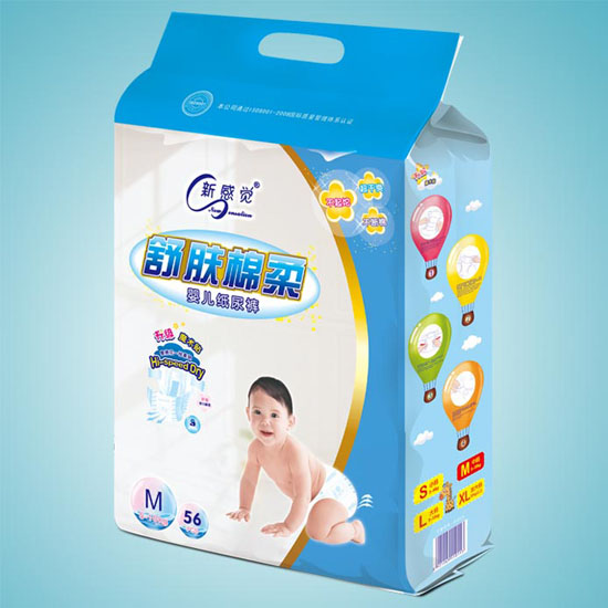 新感覺(jué)舒膚棉柔嬰兒紙尿褲M碼56片