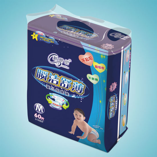 新感覺(jué)瞬潔舒薄嬰兒紙尿褲M(mǎn)碼60片