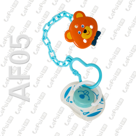 樂(lè)陪可愛(ài)動(dòng)物帶鏈安撫奶嘴藍(lán)