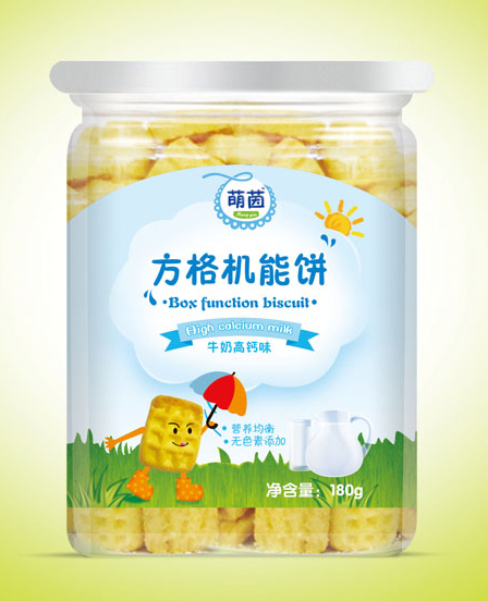 萌茵方格餅牛奶高鈣機(jī)能餅干