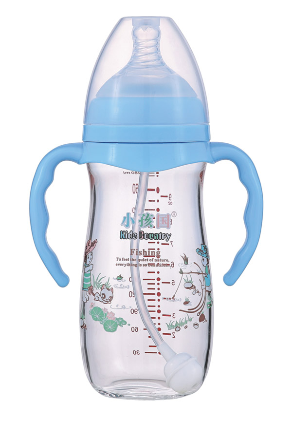 小孩國寬口自動玻璃奶瓶280ML
