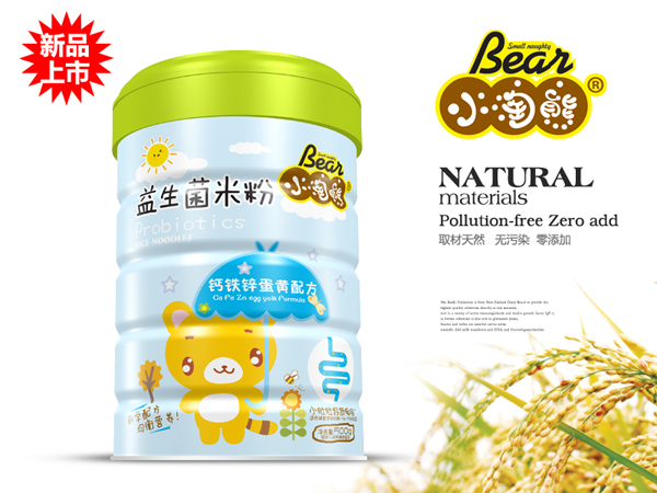 小淘熊鈣鐵鋅蛋黃益生菌米粉