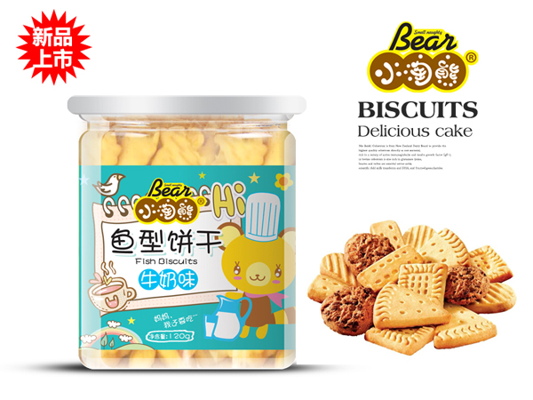 小淘熊魚型餅干-牛奶味