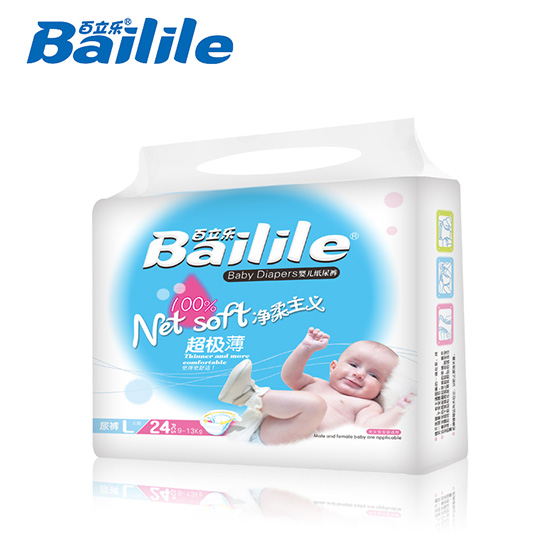 百立樂(lè)凈柔主義超極薄紙尿褲L碼24片
