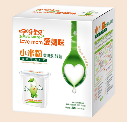 咿呀寶貝菠蘿蘋果果味乳酸菌小米粉