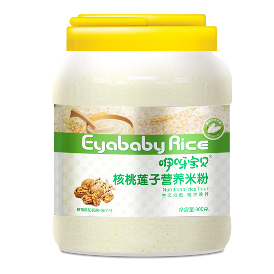 咿呀寶貝800克核桃蓮子營養(yǎng)米粉片裝