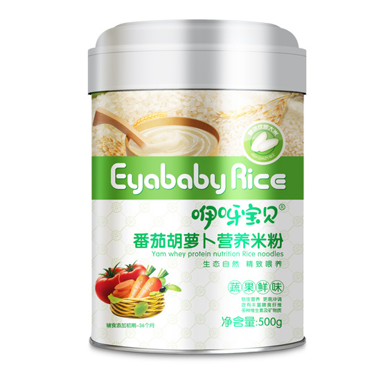 咿呀寶貝番茄胡蘿卜營養(yǎng)米粉-聽裝