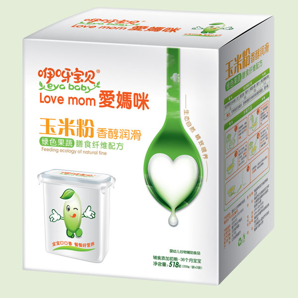 咿呀寶貝香醇潤滑綠色果蔬膳食纖維配方玉米粉