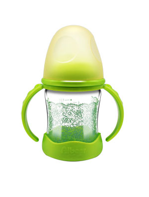 愛貝爾晶鉆弧形玻璃加厚防爆奶瓶120ML