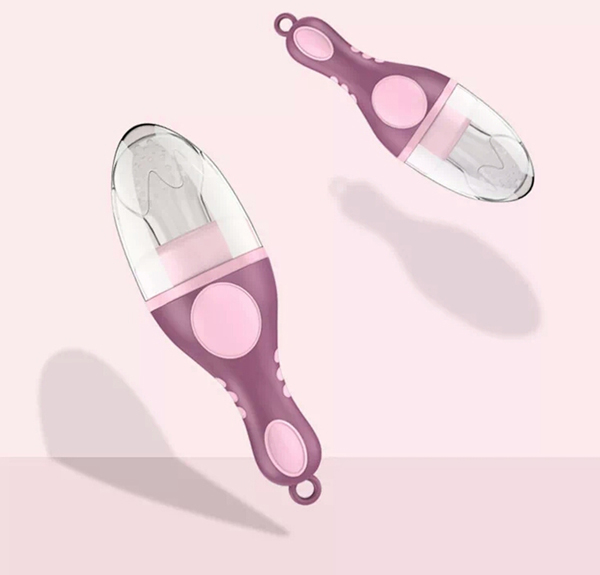 盟寶冰激凌型嬰兒牙咬袋粉