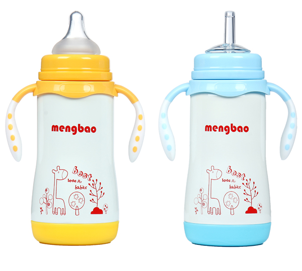 盟寶新款保溫奶瓶.