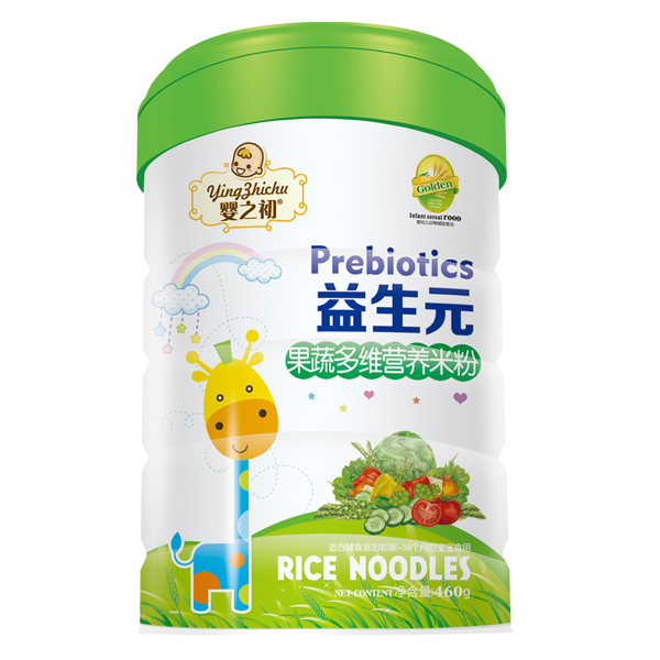嬰之初益生元果蔬多維營(yíng)養(yǎng)米粉罐裝