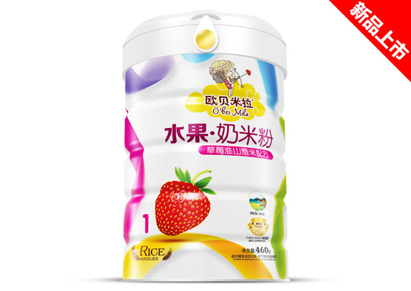 歐貝米拉水果奶米粉鐵聽-草莓淮山薏米配方