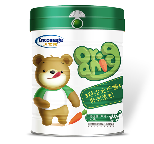 貝之翼益生元滬場(chǎng)純有機(jī)米粉-聽裝