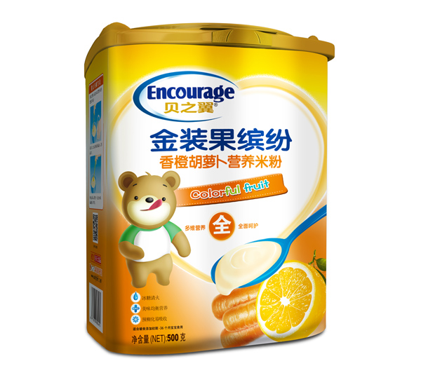 貝之翼金裝果繽紛-香橙胡蘿卜營(yíng)養(yǎng)米粉聽裝