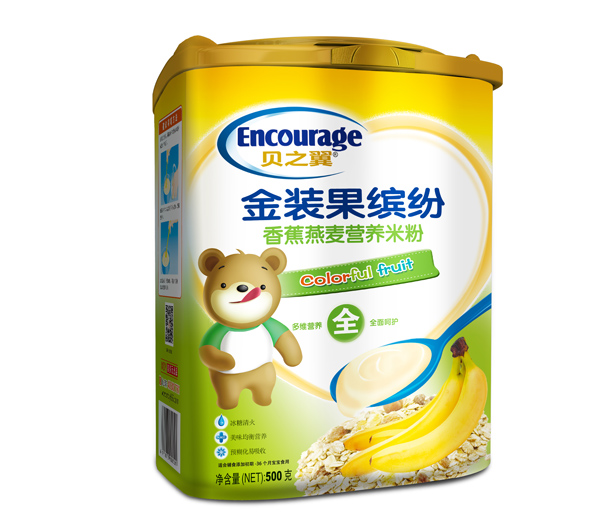 貝之翼金裝果繽紛-香蕉燕麥營(yíng)養(yǎng)米粉聽裝
