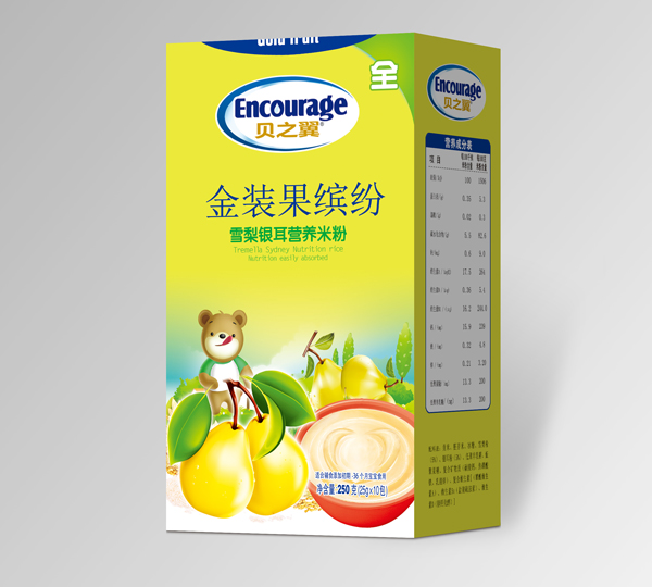 貝之翼金裝果繽紛-雪梨銀耳營(yíng)養(yǎng)米粉盒裝