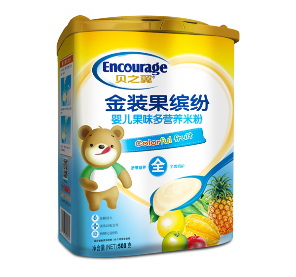 貝之翼金裝果繽紛-嬰兒果味多營(yíng)養(yǎng)米粉聽裝