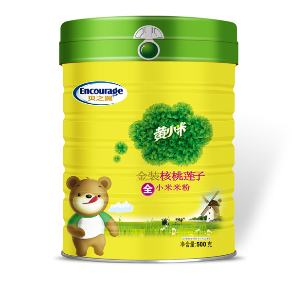 貝之翼金裝黃小米米粉-核桃蓮子果聽裝