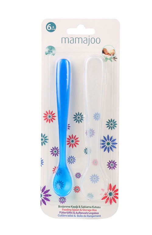 mamajoo喂食勺-藍(lán)白兩色