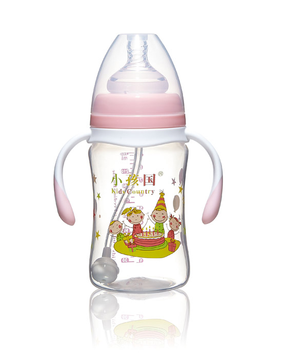 小孩國寬口直身自動PP奶瓶粉色240ML.jpg 小孩國寬口直身自動PP奶瓶粉色240ML.jpg
