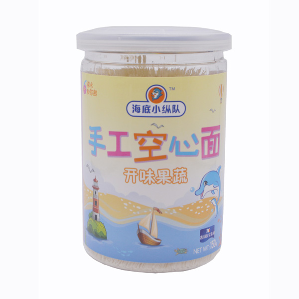 海底小縱隊(duì)開味果蔬空心面罐裝