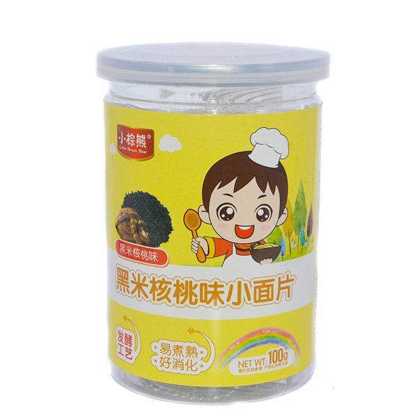 小棕熊黑米核桃味小面片罐裝