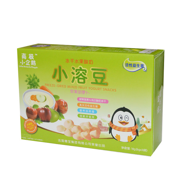 南極小企鵝凍干水果酸奶小溶豆蘋(píng)果胡蘿卜味