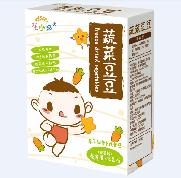 花小魚蔬菜豆豆-胡蘿卜味