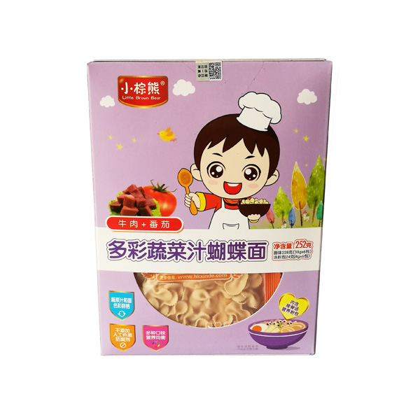 小棕熊多彩果蔬汁蝴蝶面(牛肉+番茄)